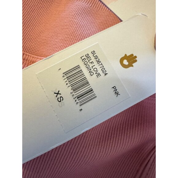 Spiritual Gangster Self Love Leggings Size XS  Pink High Waist Cut Out Design Le - Picture 5 of 10